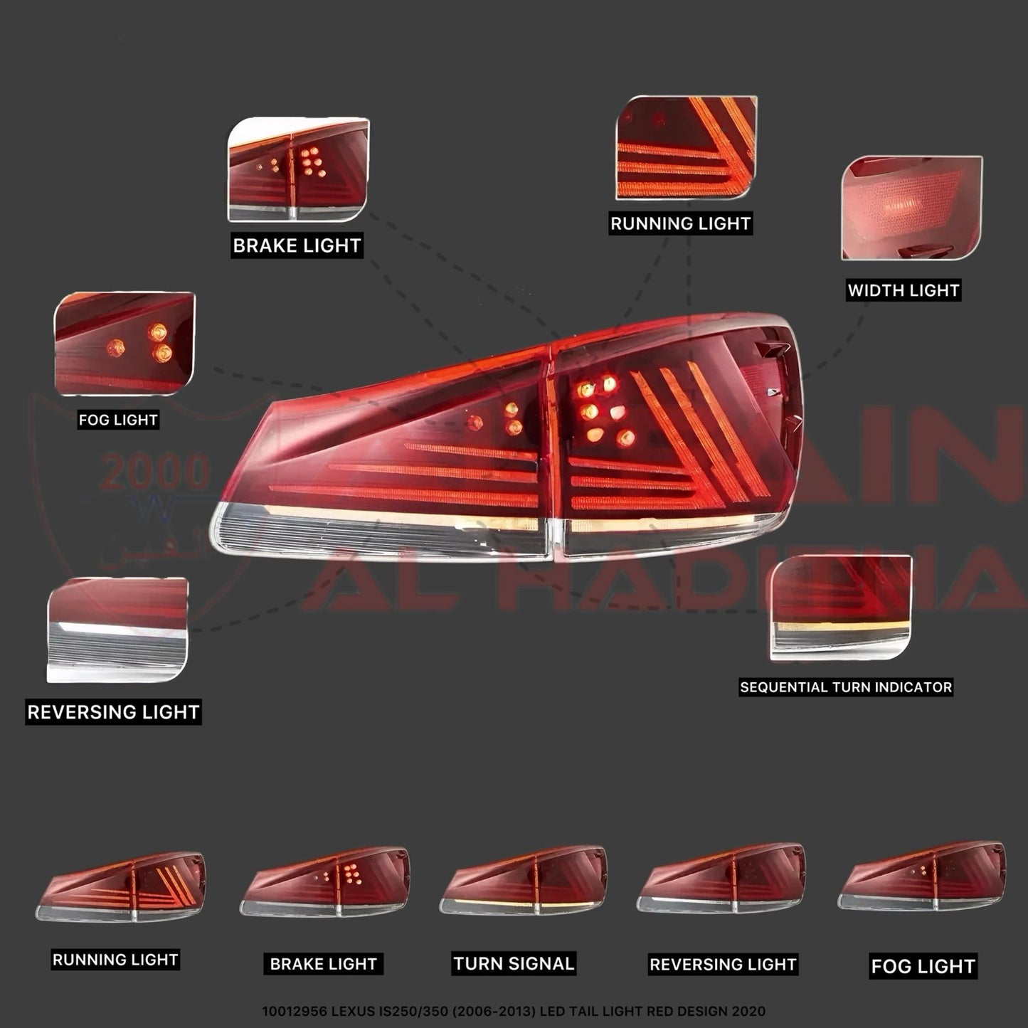 Lexus IS250 IS350 2006-2013 LED Tail Light Red Design 2020