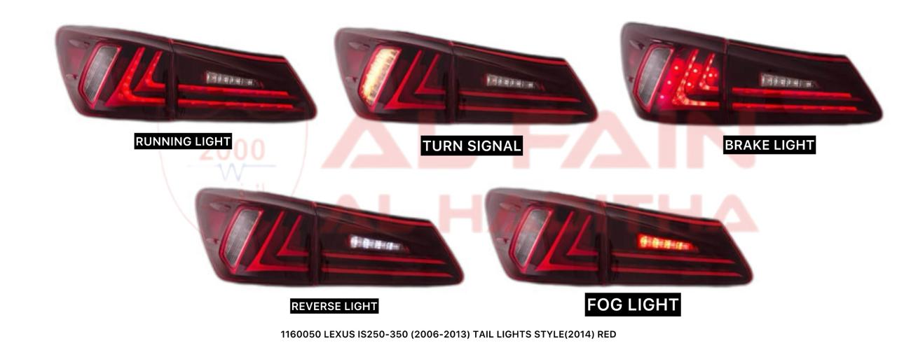 Lexus IS250 IS350 2006-2013 Tail Light 2014 Style Red LED