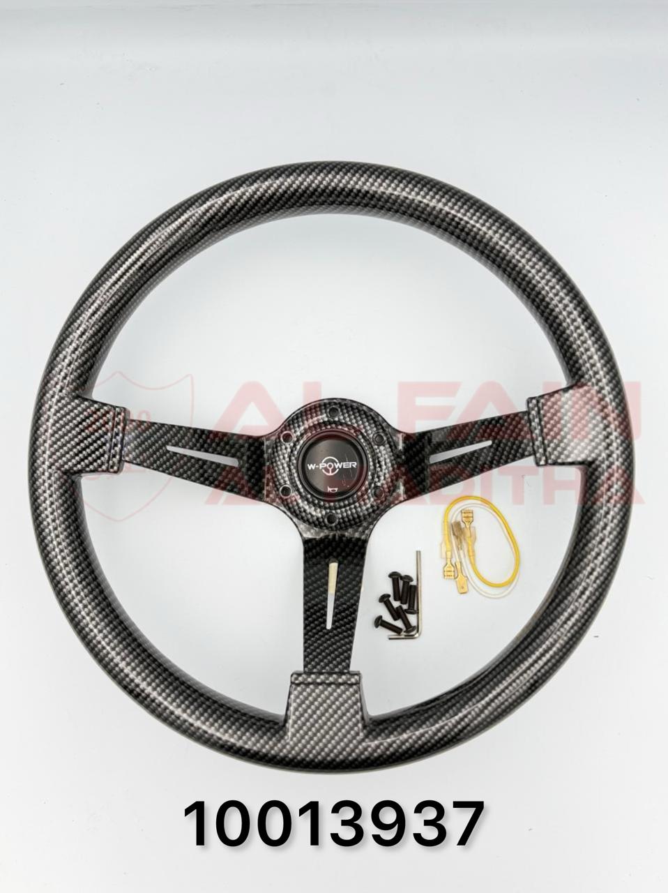 Universal Carbon Look PVC Steering Wheel