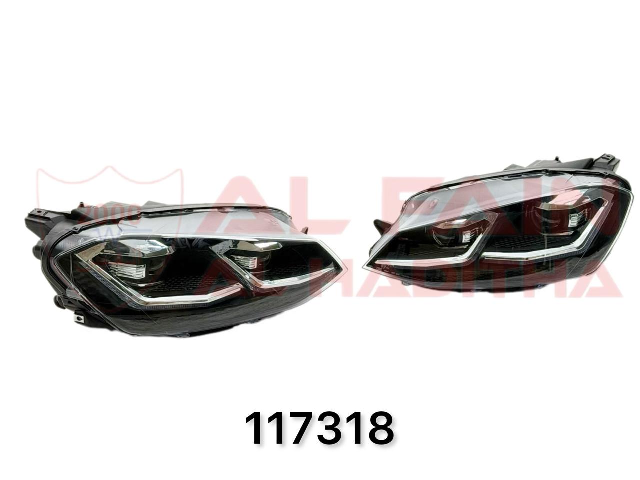 Volkswagen Golf MK7 2010-2014 Head Lamp Silver Line LED
