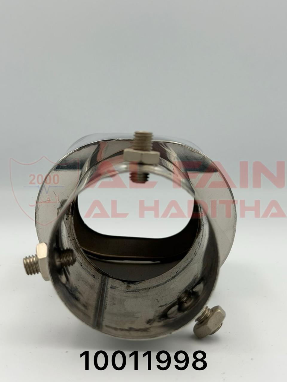 Universal Car Muffler M2303 Silver Single 2.4in Inlet 3.7in Outlet 7.1in Length