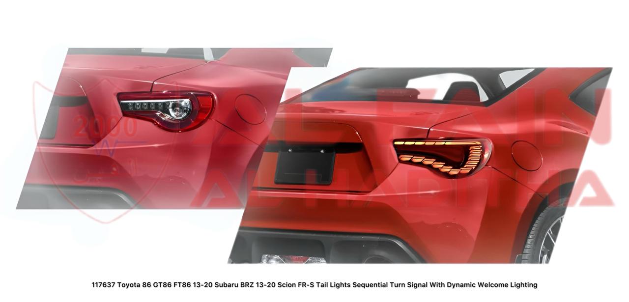Toyota 86 GT86 FT86 Subaru BRZ Scion FR-S 2013-2020 LED Tail Light Sequential Turn Signal