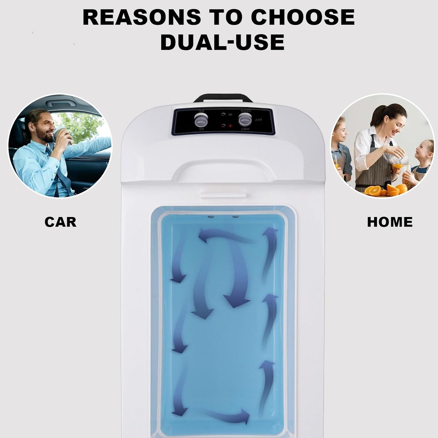 Portable Mini Fridge Car Refrigerator with LCD Display Brushless Motor Cooler Portable Mini Freezer for Travel, Office, Baby Bottles Food Quiet for Camping, Truck, RV, Home,10L