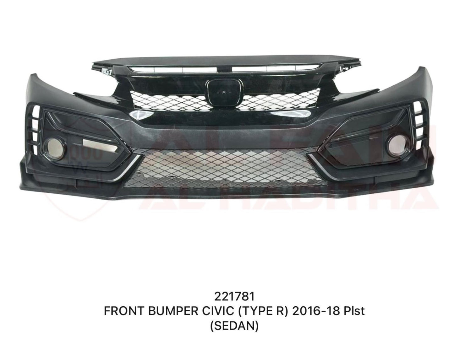 Honda Civic Type R Style Front Bumper 2016-2018 Sedan ABS Plastic