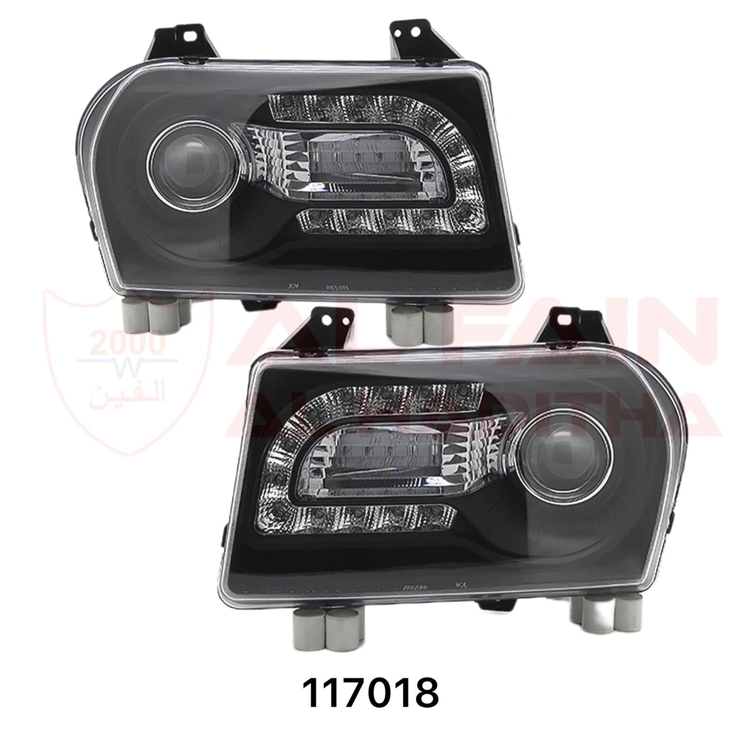 Chrysler 2005-2010 LED Head Light Black OEM Style