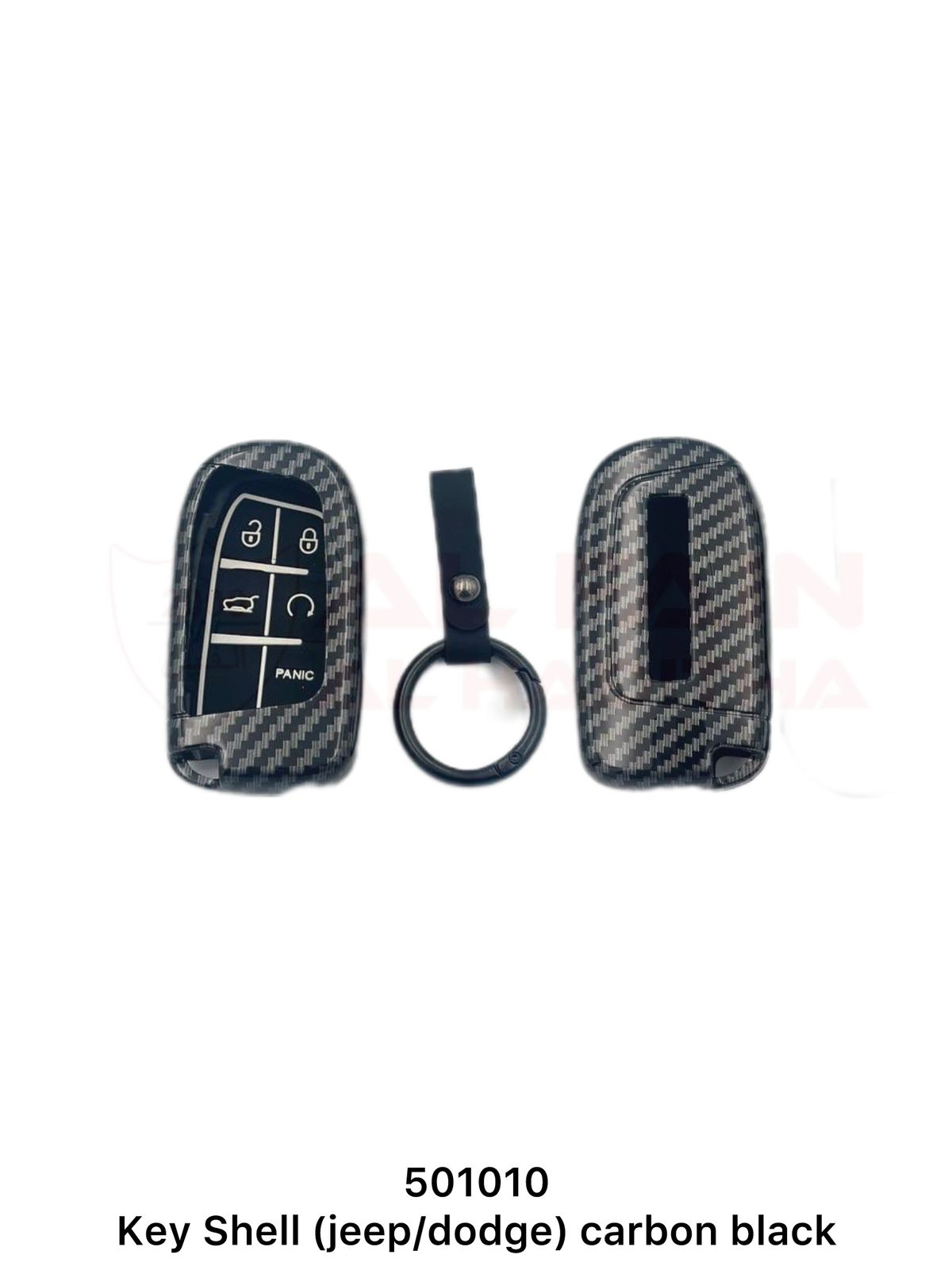 Jeep Dodge Key Shell Carbon Black Plastic 501010