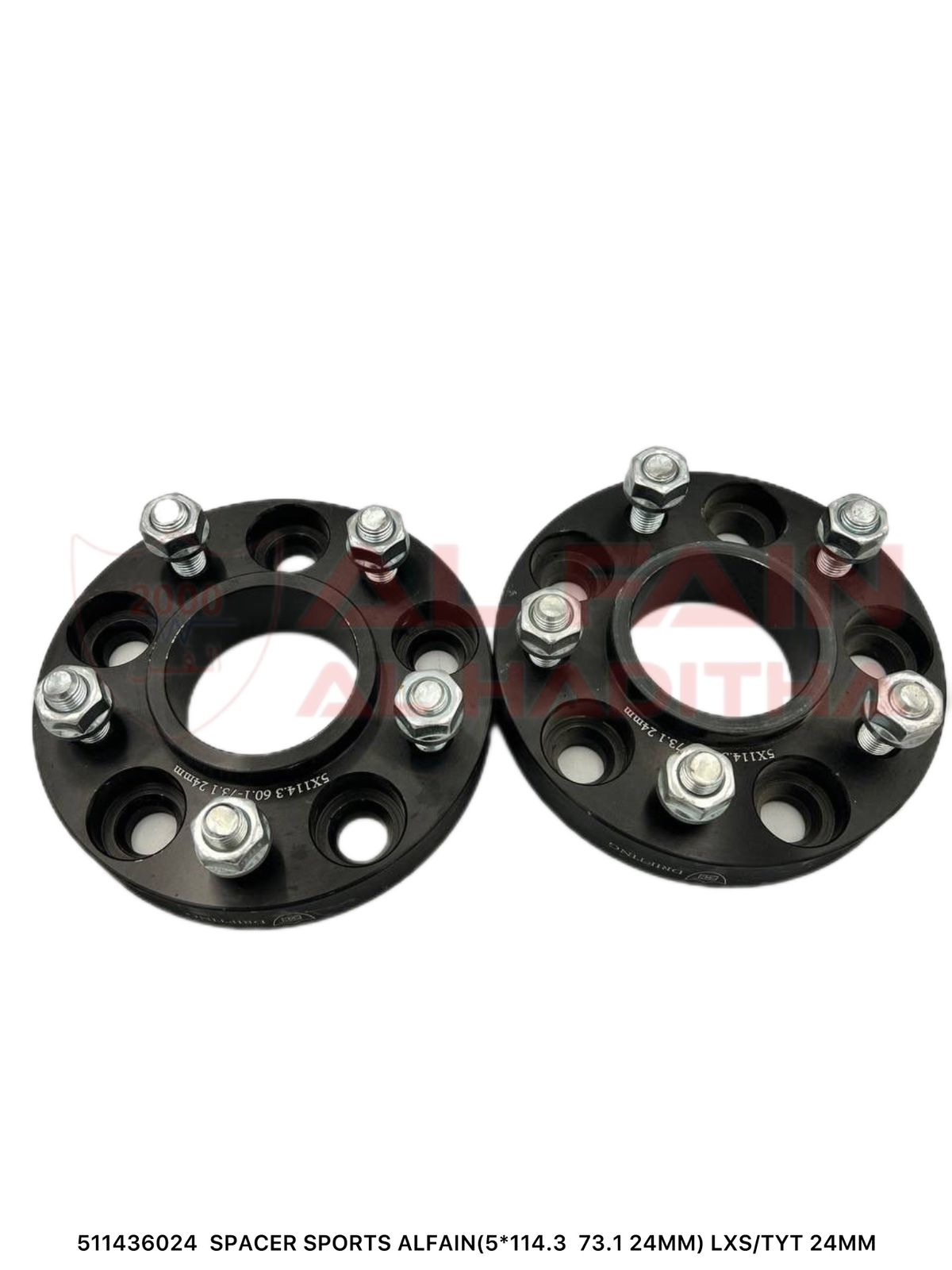 ALFAIN 24mm Sports Wheel Spacer 5x114.3 60-1 Offset 73.1 Hub Bore Black