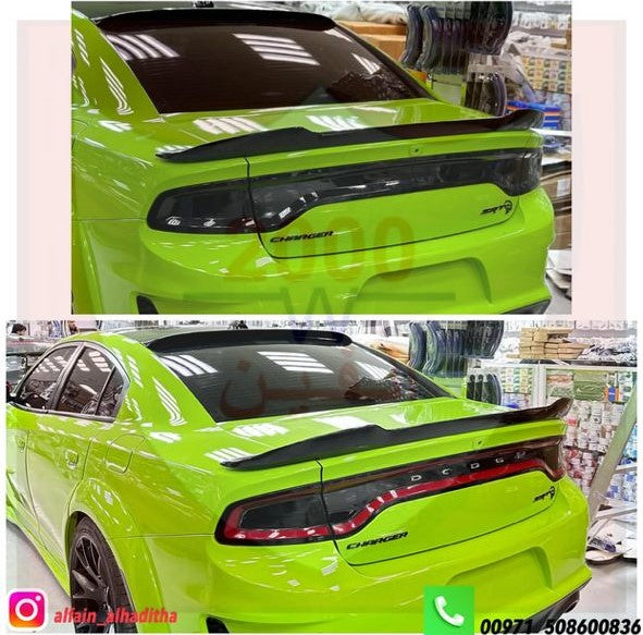 Dodge Charger Smoked Rear Tail Light Cover Trim 2015+