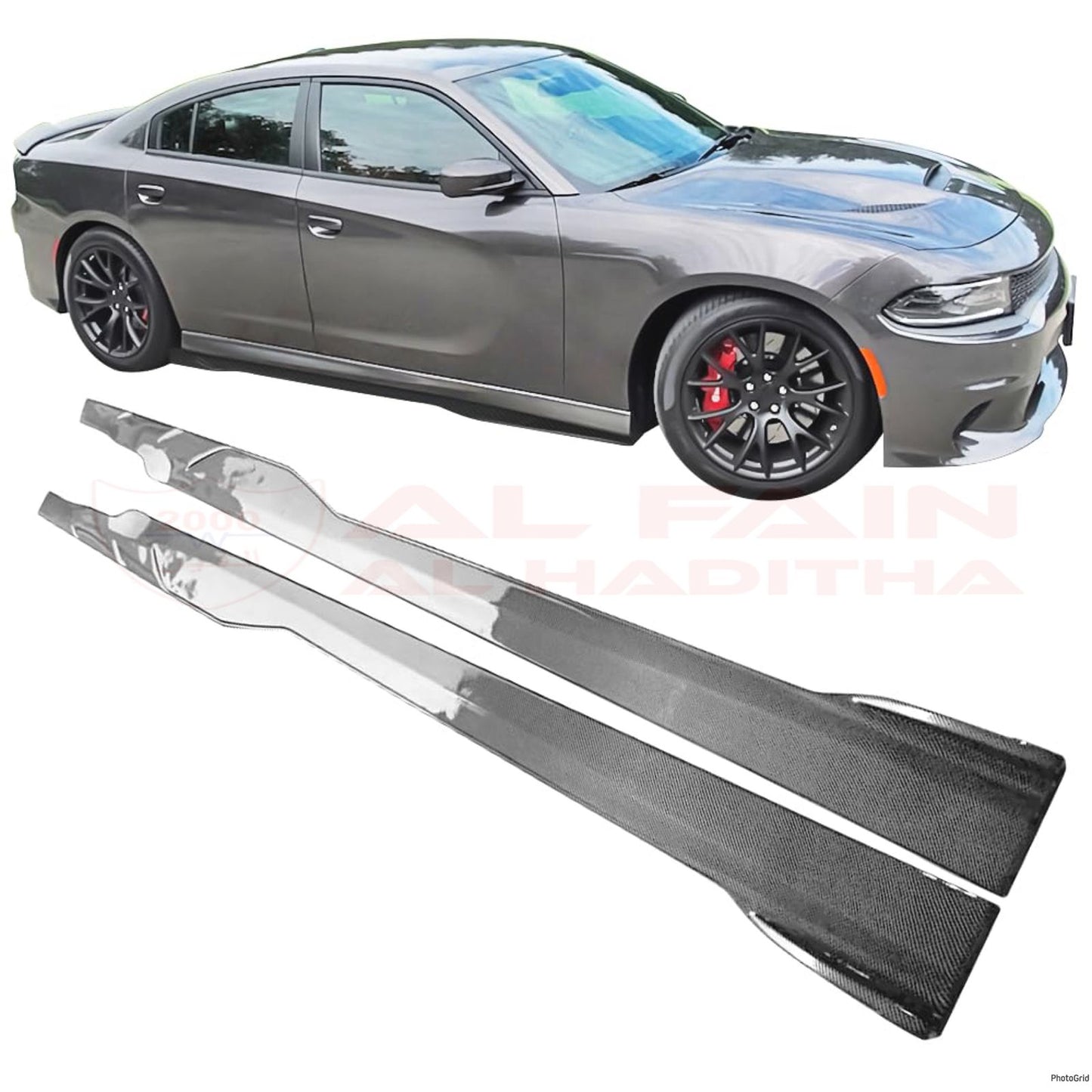 Dodge Charger Widebody Side Skirt 2011-2023 Carbon Look ABS