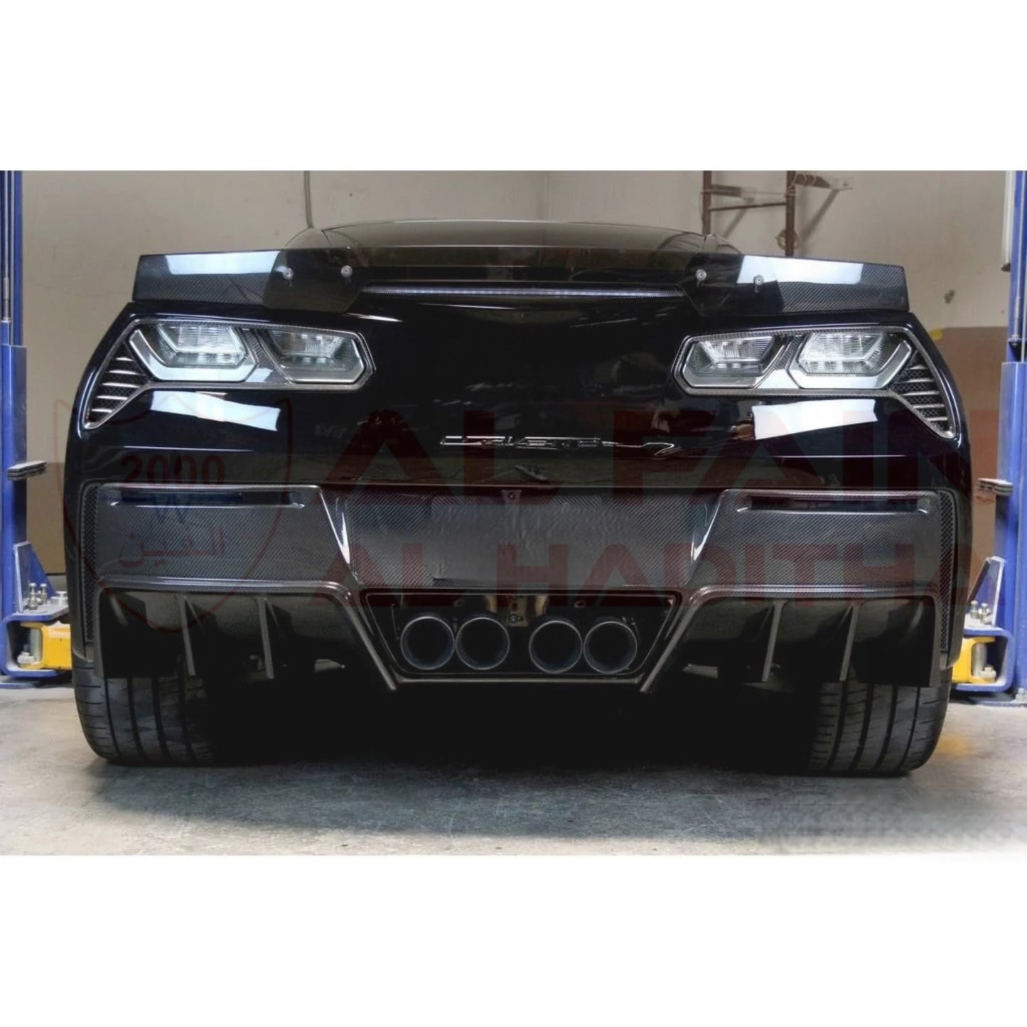 Chevrolet Corvette C7 Rear Diffuser Carbon Fiber Look 2014-2019