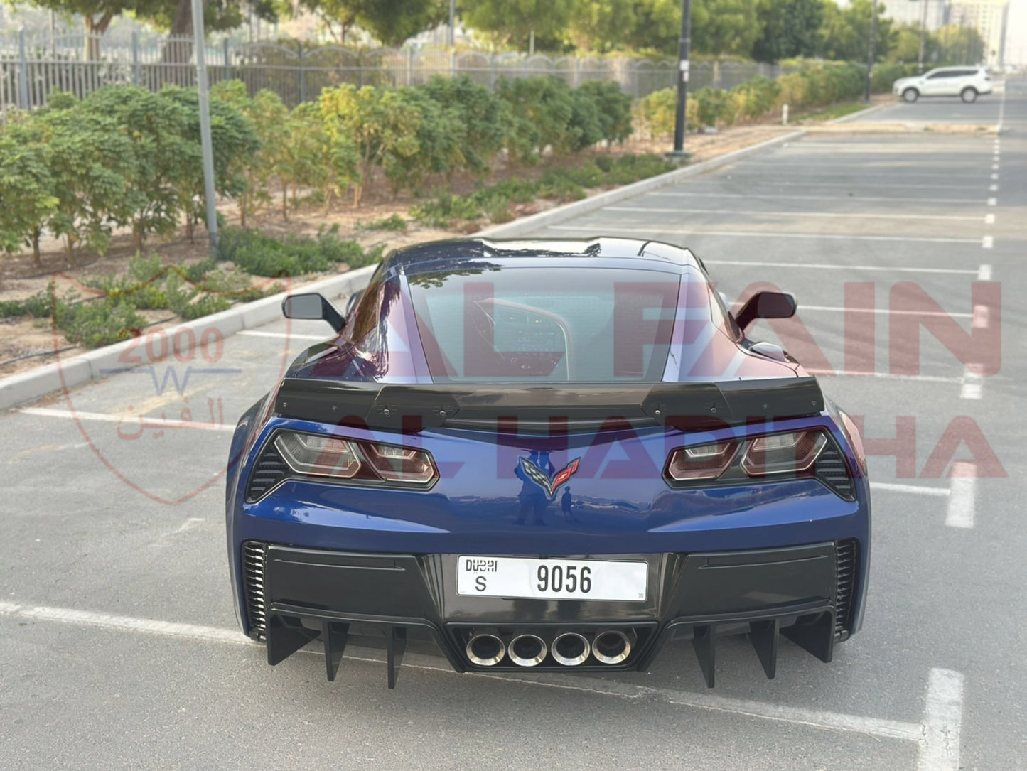 Chevrolet Corvette C7 Rear Diffuser Glossy Black 2014-2019