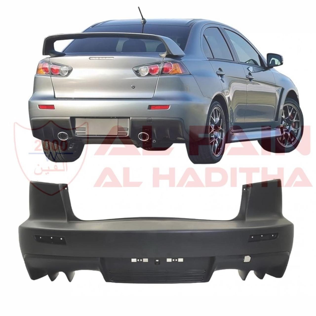 Mitsubishi Lancer Evolution X Rear Bumper 2008-2015 ABS Plastic