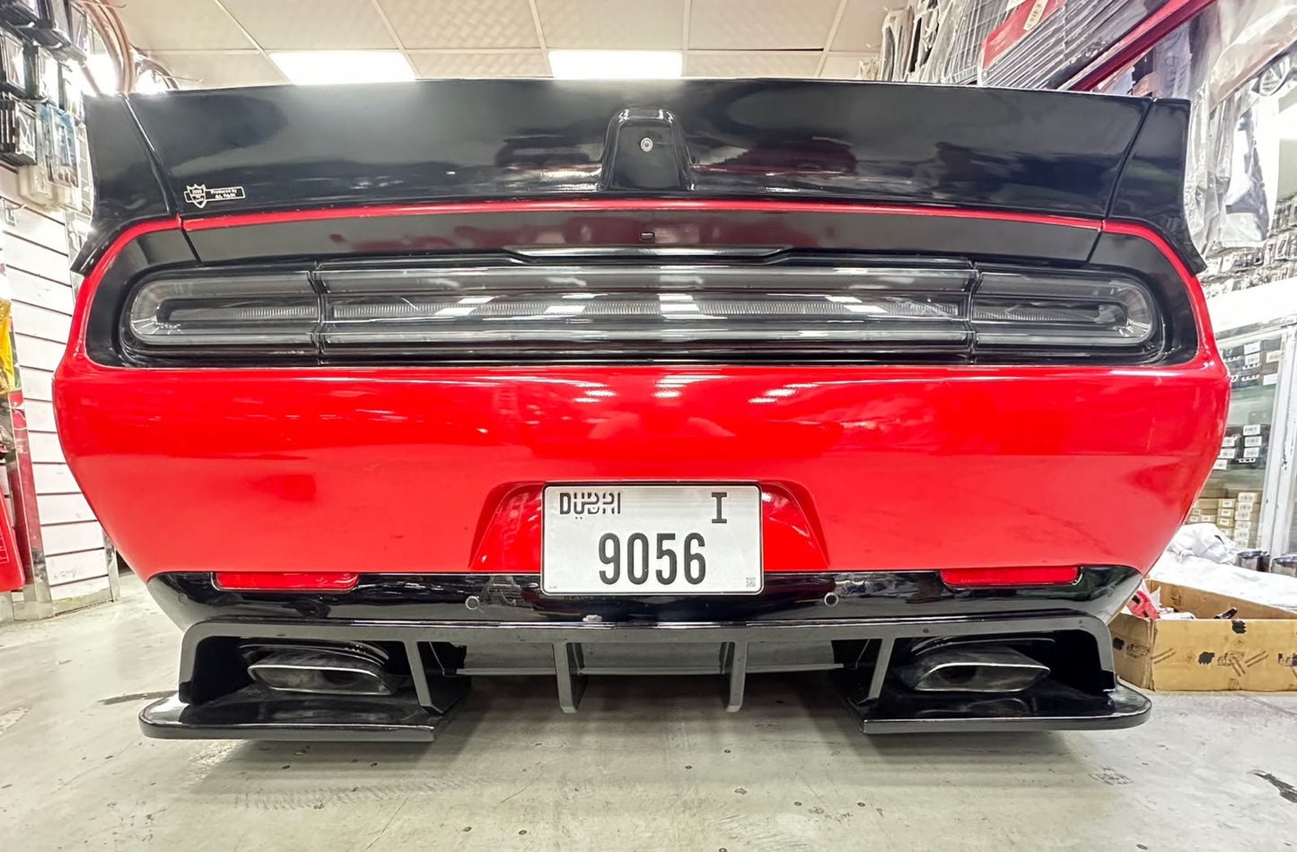 Dodge Challenger Rear Diffuser Glossy Black 2015-2023