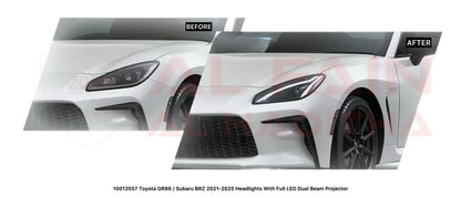 Toyota GR86 Subaru BRZ 2021-2025 Full LED Dual Beam Projector Headlights