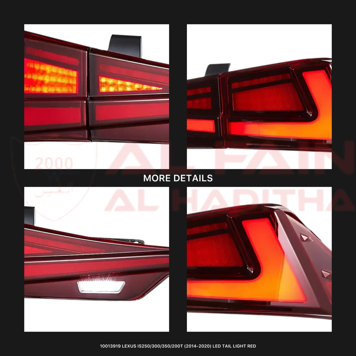 Lexus IS250 IS300 IS350 IS200T 2014-2020 LED Tail Light Red 10013919