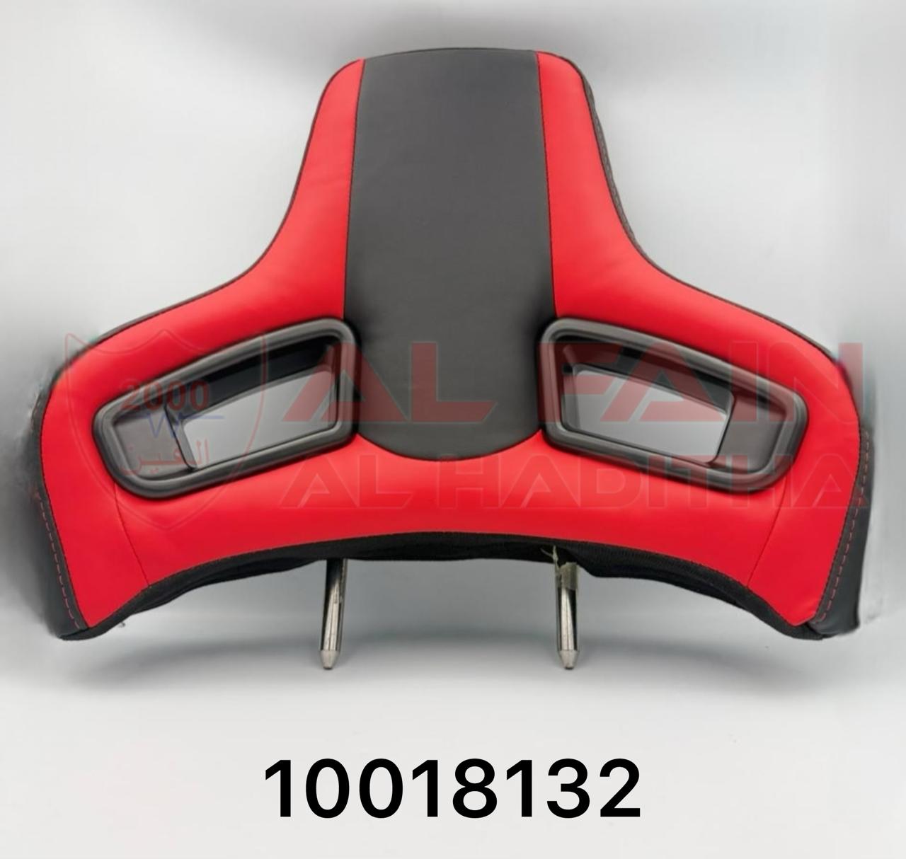 Universal Racing Seat Headrest Red Leather