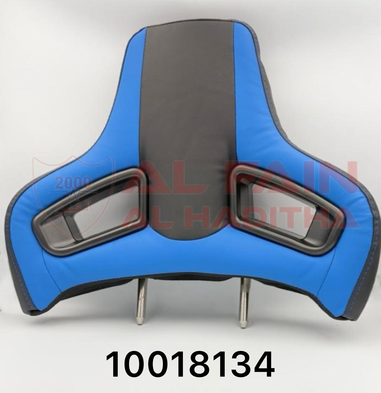 Universal Racing Seat Headrest Cushion Blue Leather