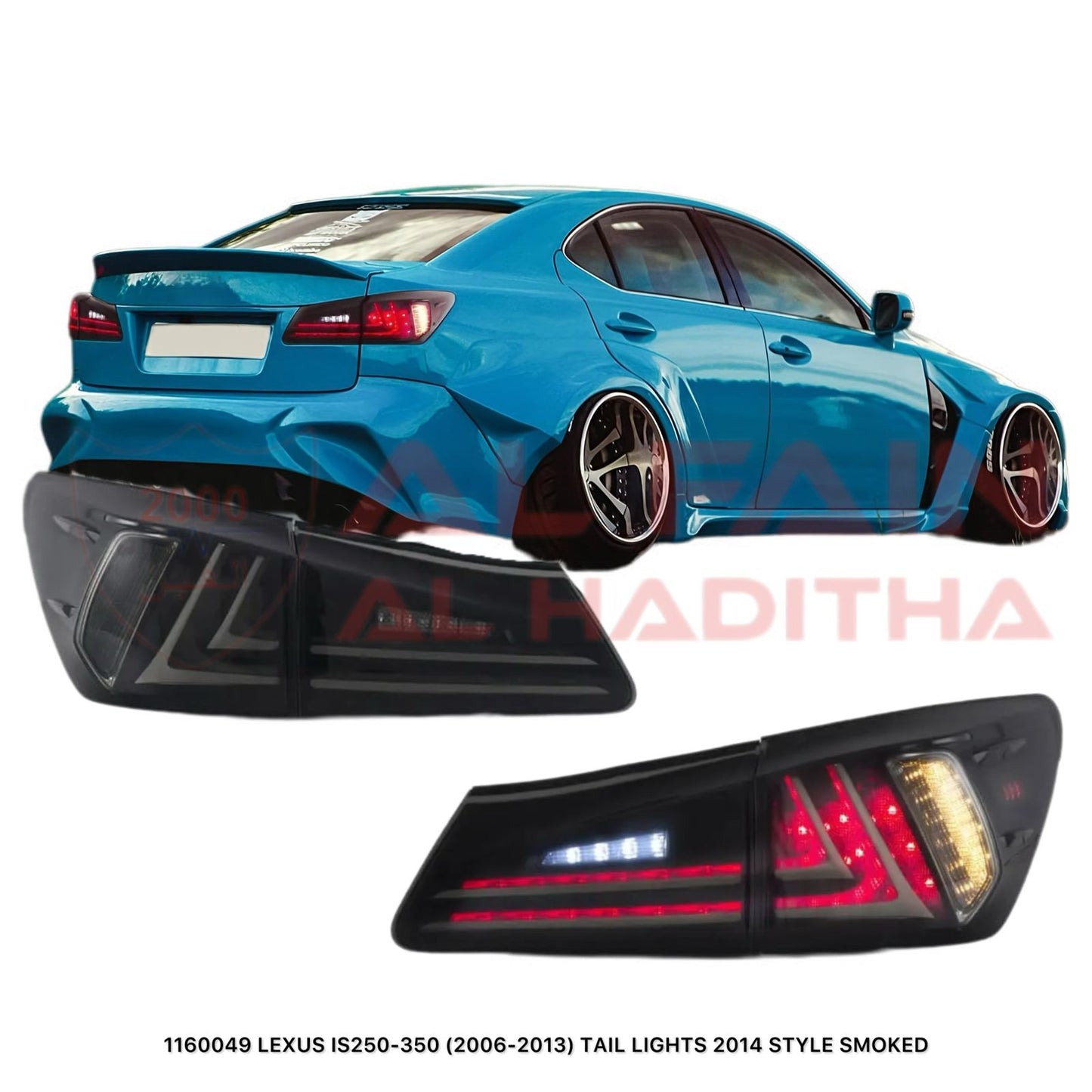 Lexus IS250 IS350 2006-2013 Tail Light 2014 Style Smoked LED