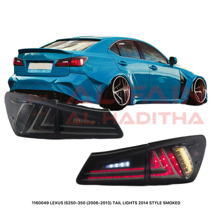 Lexus IS250 IS350 2006-2013 Tail Light 2014 Style Smoked LED