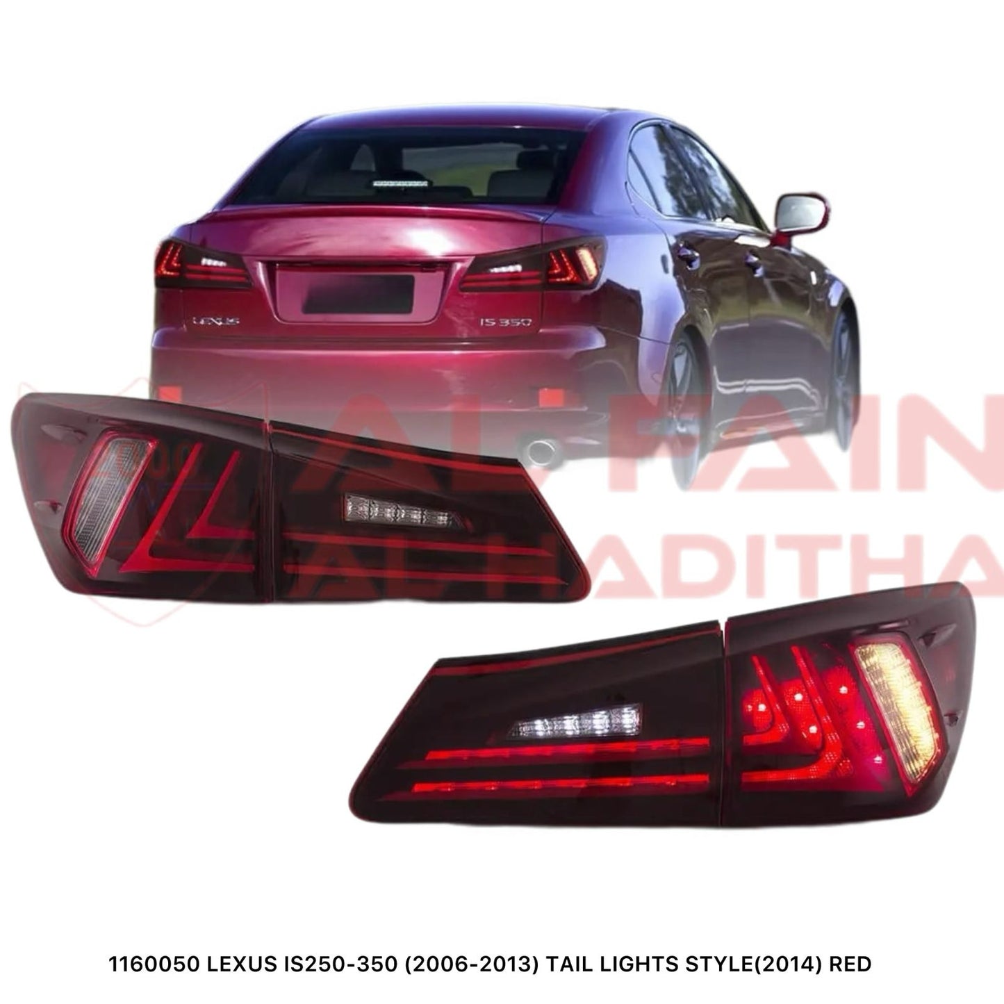 Lexus IS250 IS350 2006-2013 Tail Light 2014 Style Red LED