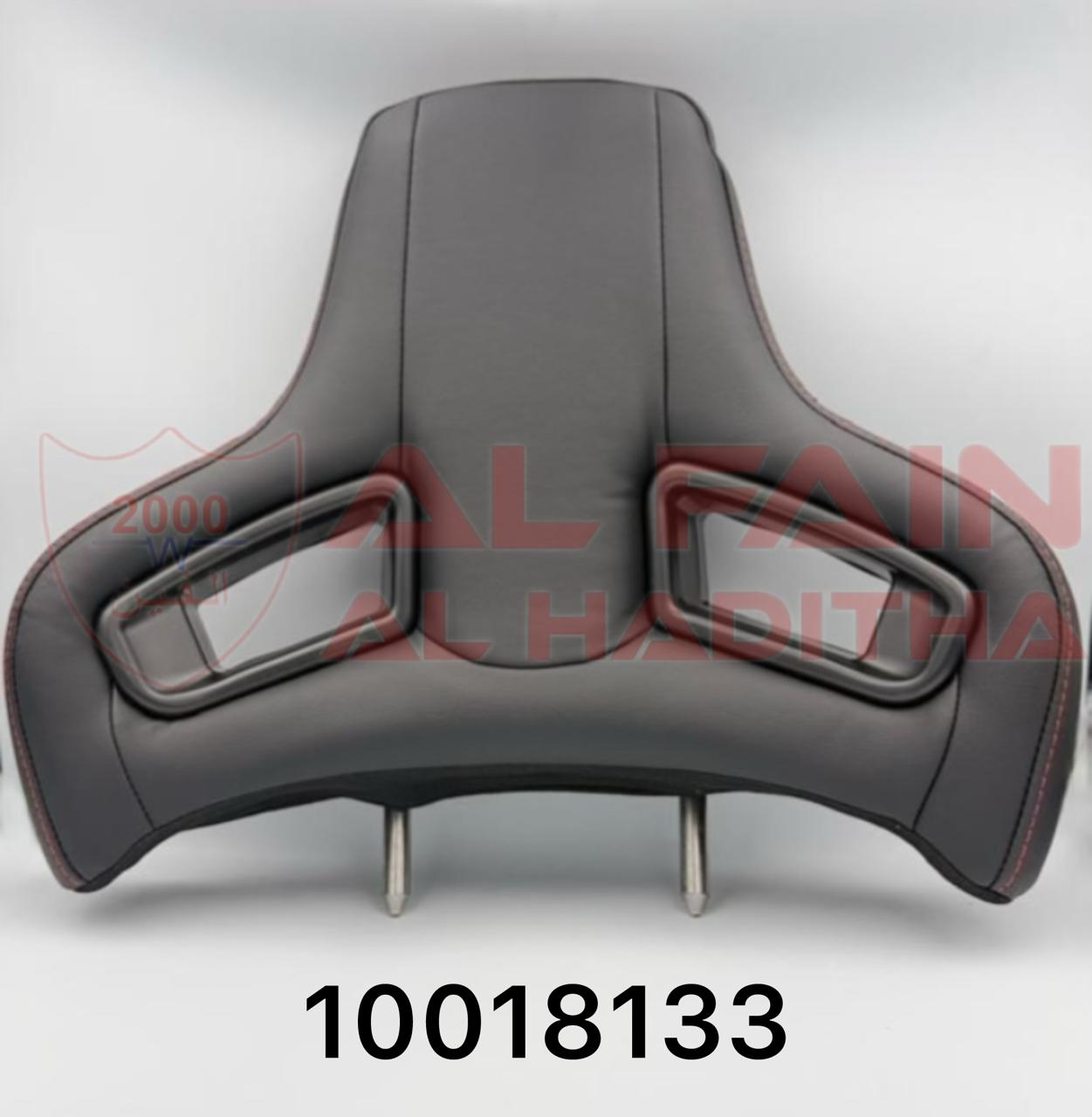 Universal Racing Seat Headrest Cushion Black Leather
