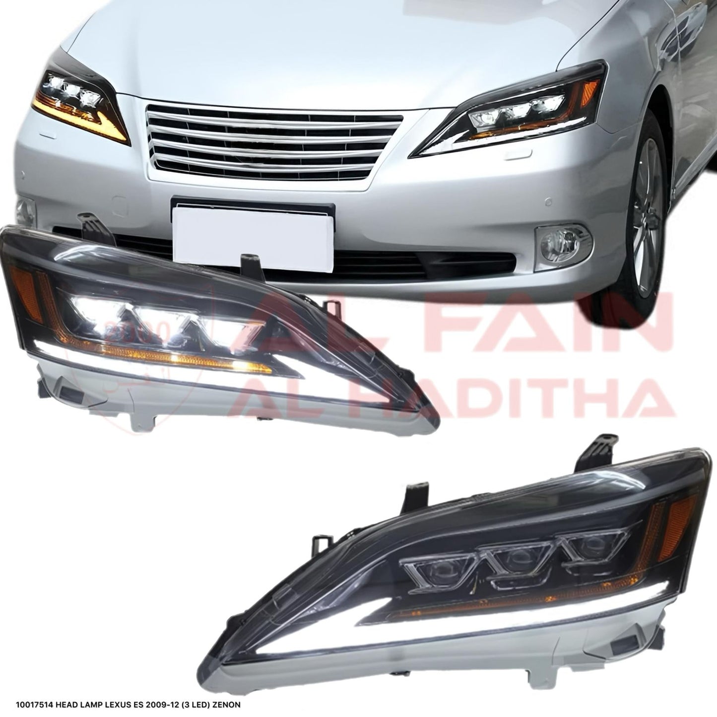 Lexus ES 2009-2012 Head Lamp 3 LED Xenon Dark