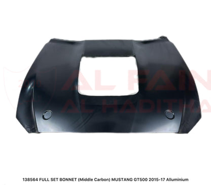 Ford Mustang GT500 2015-2017 Full Set Bonnet Middle Carbon Aluminum