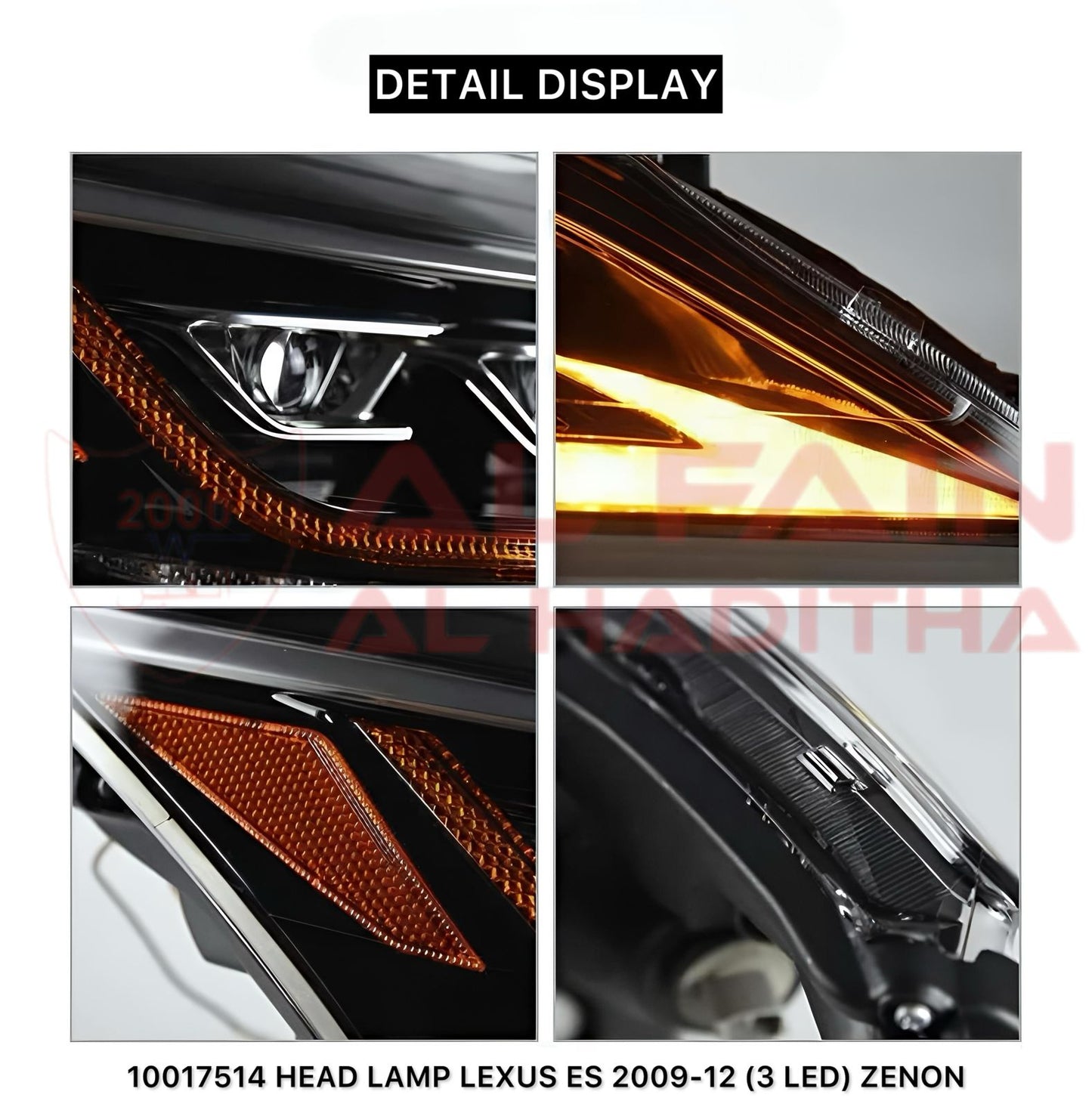 Lexus ES 2009-2012 Head Lamp 3 LED Xenon Dark
