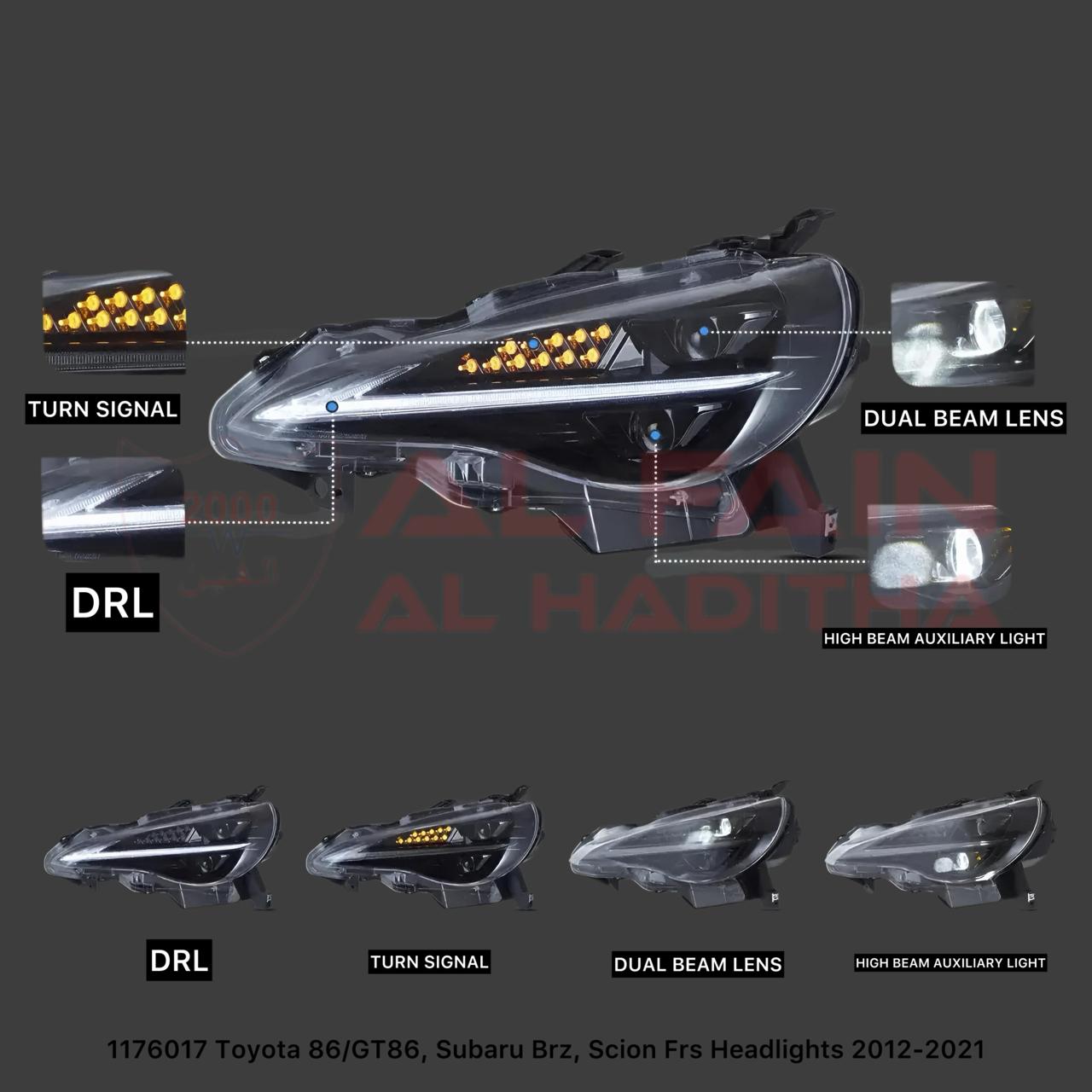 Toyota GT86 Subaru BRZ Scion FR-S 2012-2021 Headlight Assembly