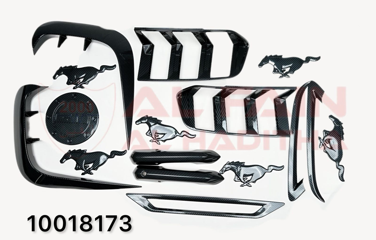 Ford Mustang 2024-2025 Exterior Decoration Trim Carbon Black ABS Plastic