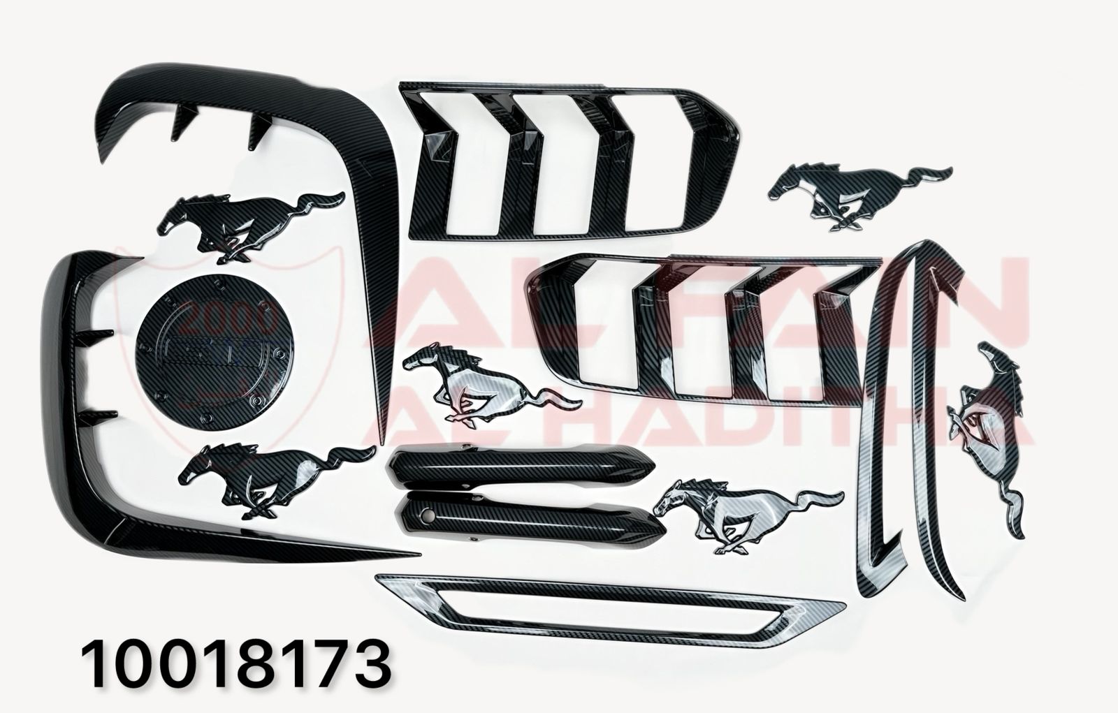 Ford Mustang 2024-2025 Exterior Decoration Trim Carbon Black ABS Plastic