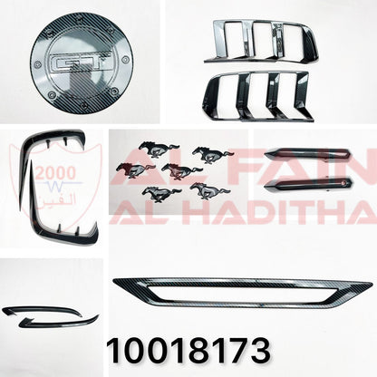 Ford Mustang 2024-2025 Exterior Decoration Trim Carbon Black ABS Plastic