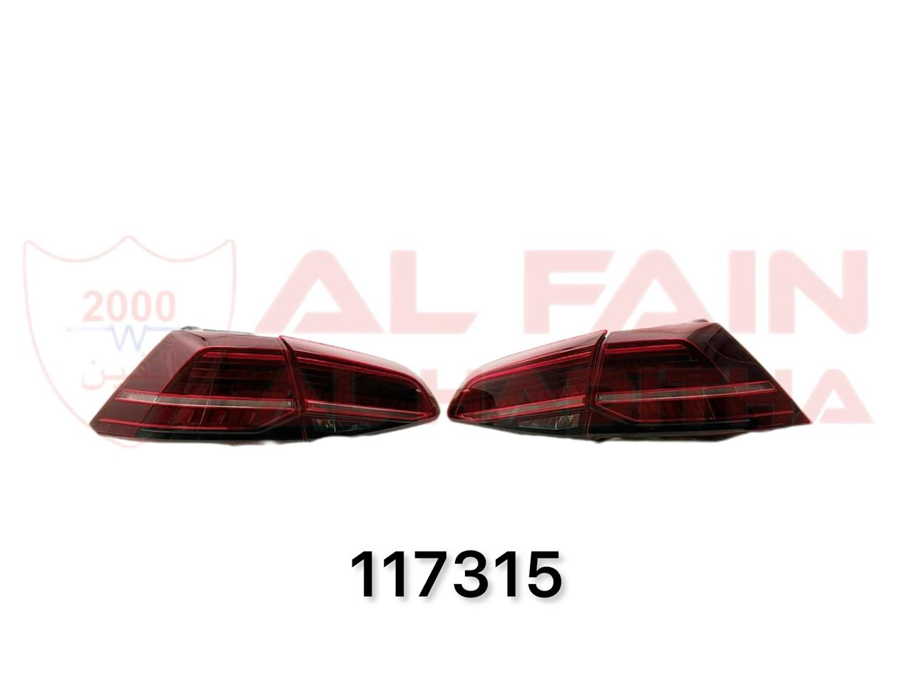 Volkswagen Golf MK7 2013-2019 Tail Lamp Red OEM Style