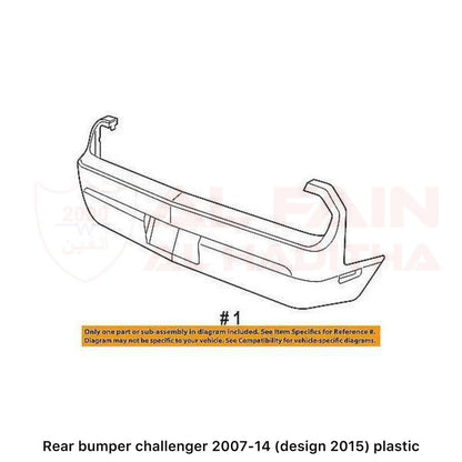 Dodge Challenger Rear Bumper 2007-2014 Design 2015 ABS Plastic