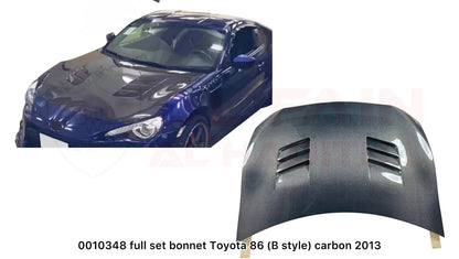 Toyota 86 Carbon Fiber Bonnet B Style 2012-2021