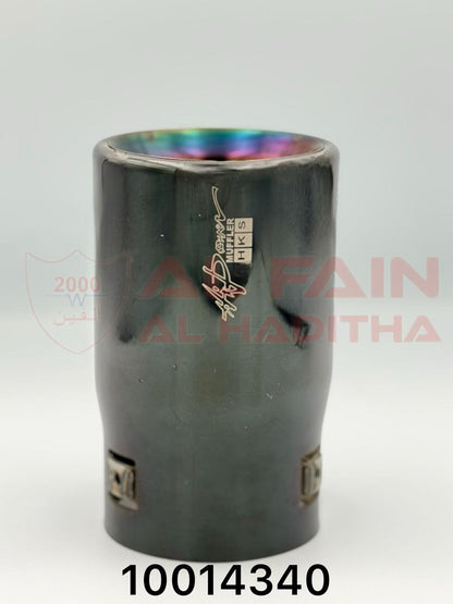 Universal Car Muffler B13 HKS Style Black Single Stainless Steel