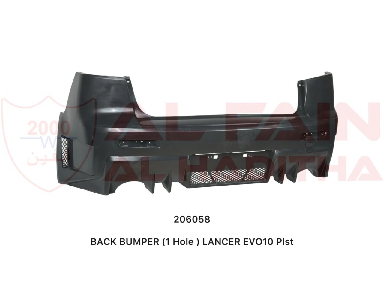 Mitsubishi Lancer EVO 10 Rear Bumper 1 Hole ABS Plastic