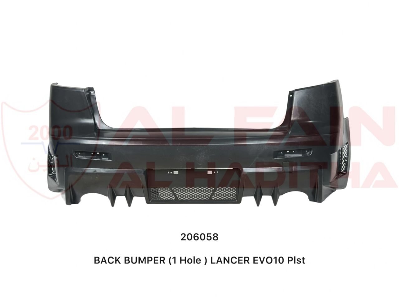Mitsubishi Lancer EVO 10 Rear Bumper 1 Hole ABS Plastic