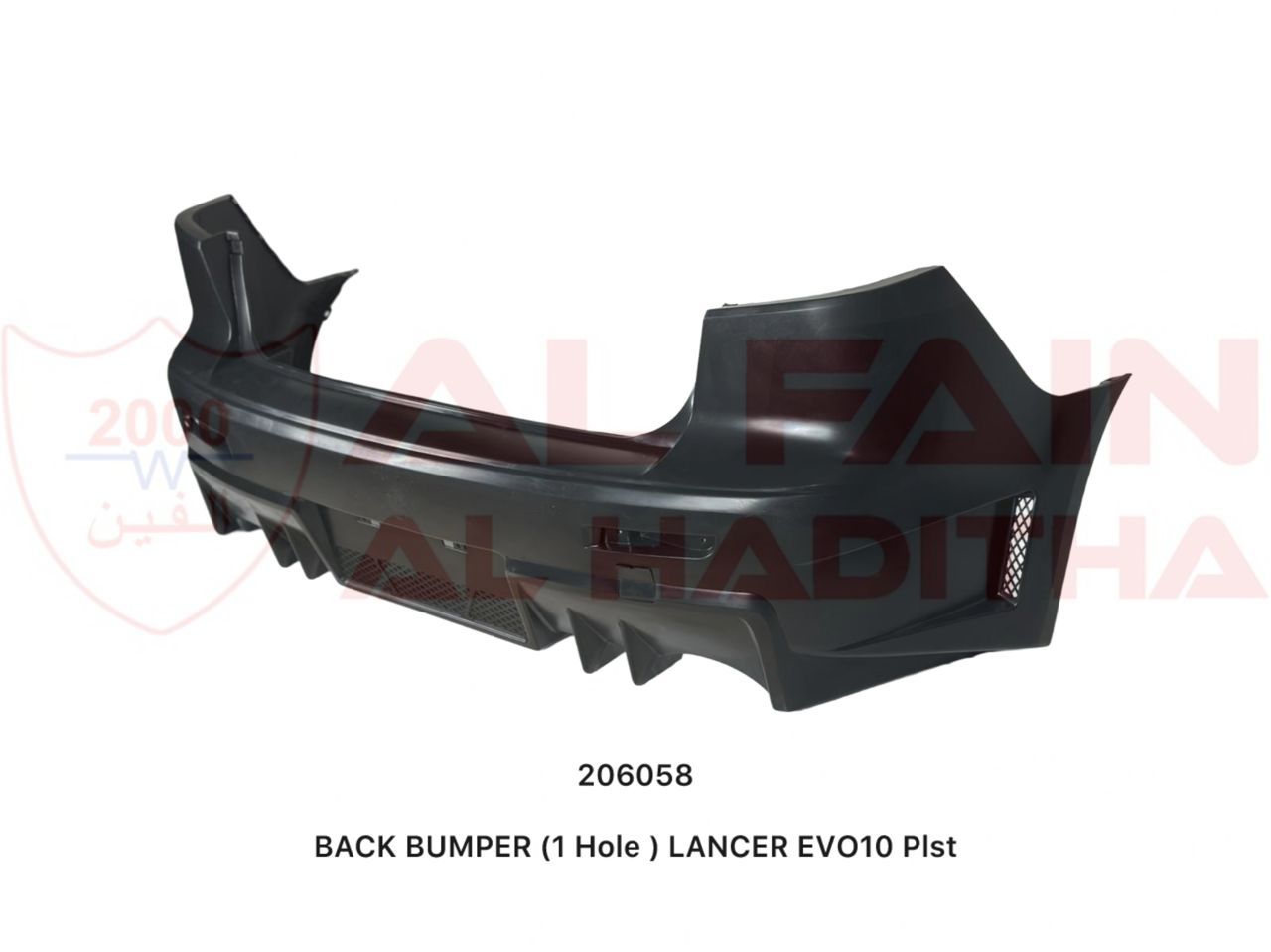 Mitsubishi Lancer EVO 10 Rear Bumper 1 Hole ABS Plastic