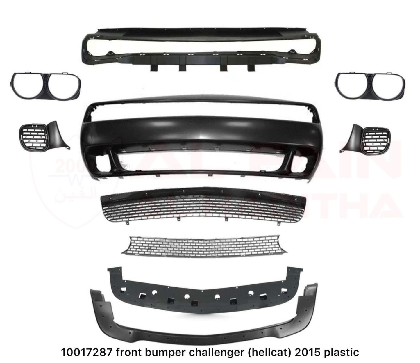 Dodge Challenger 2015+ Hellcat Style Front Bumper ABS Plastic