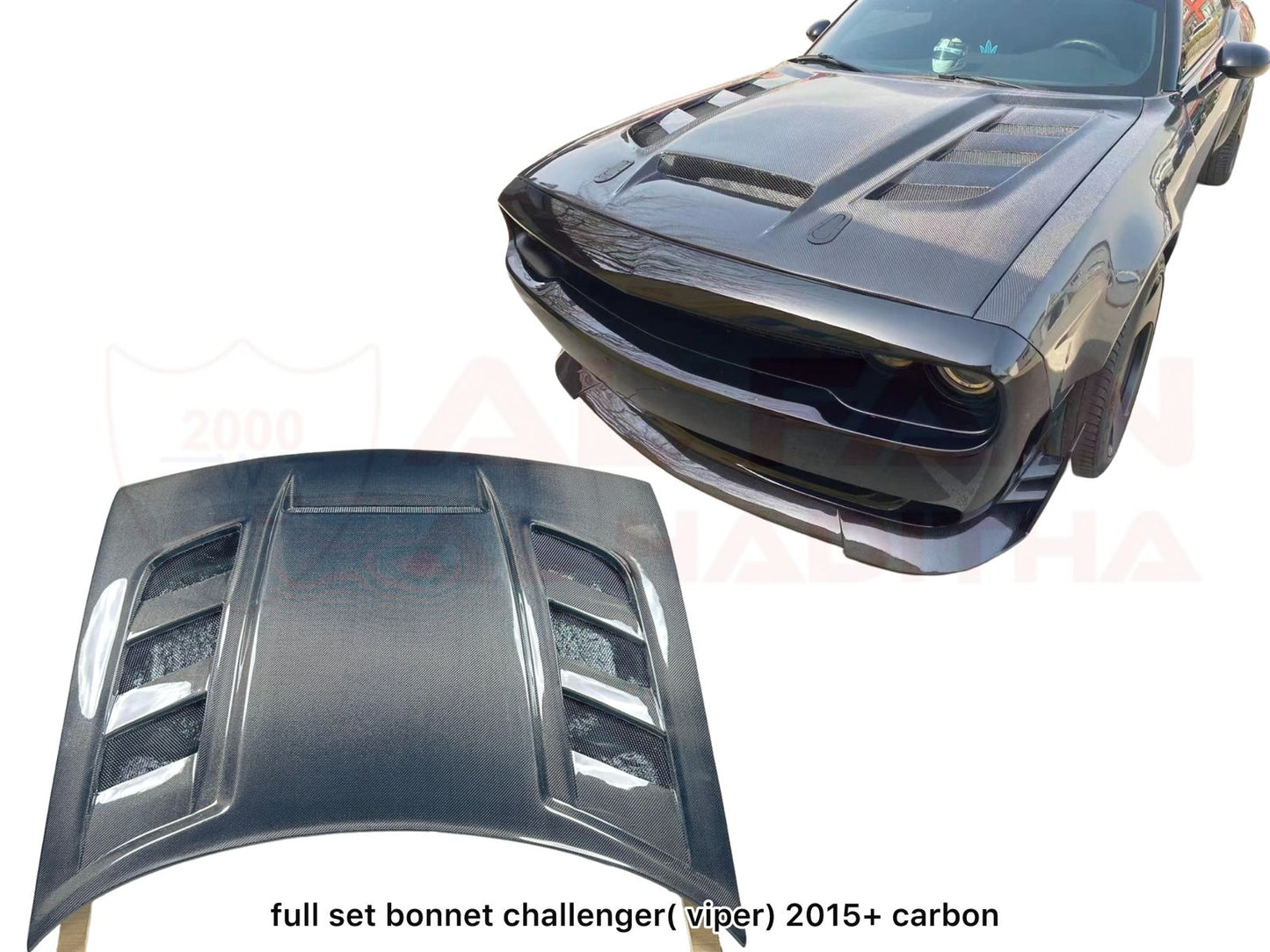 Dodge Challenger Full Set Carbon Fiber Bonnet 2015+ Viper Style