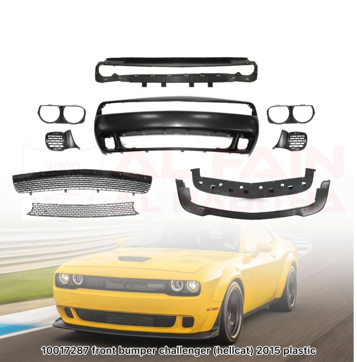 Dodge Challenger 2015+ Hellcat Style Front Bumper ABS Plastic