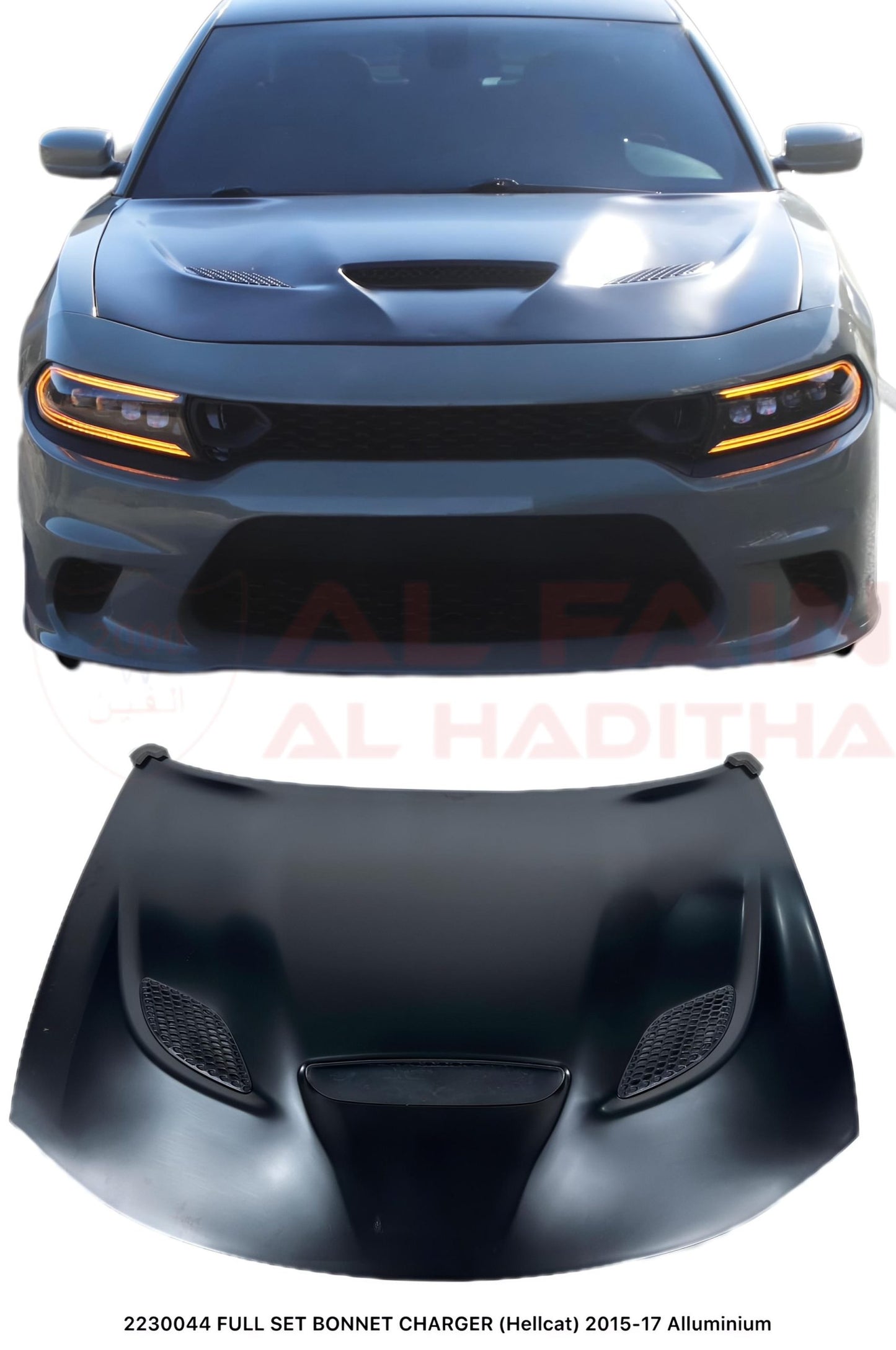 Dodge Charger Hellcat Bonnet Full Set 2015-2017 Aluminum ABS Plastic