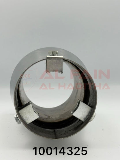Universal Car Muffler M317 HKS Style Silver Single Outlet
