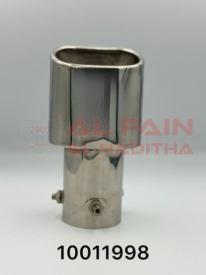Universal Car Muffler M2303 Silver Single 2.4in Inlet 3.7in Outlet 7.1in Length