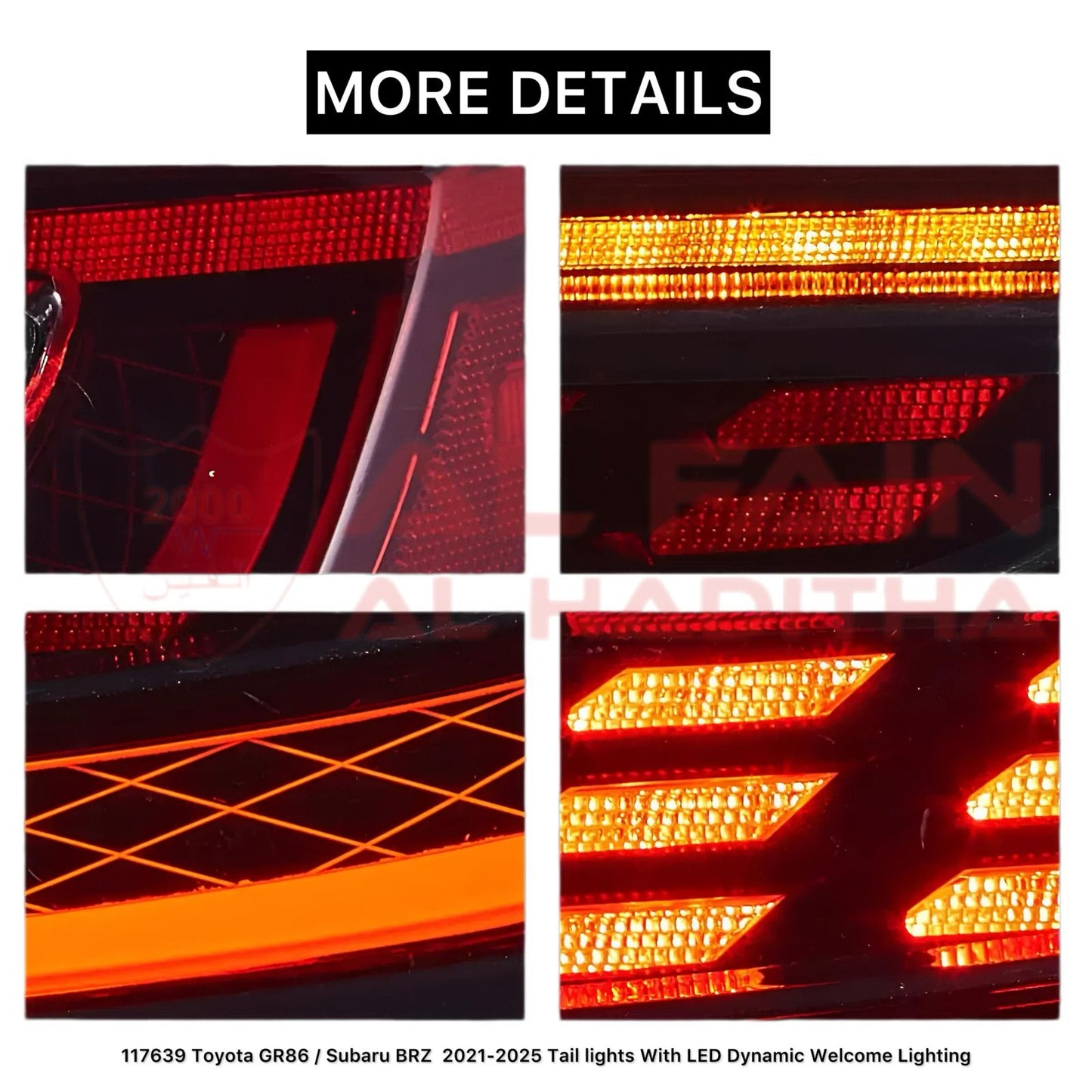 Toyota GR86 Subaru BRZ 2021-2025 LED Tail Light Dynamic Welcome