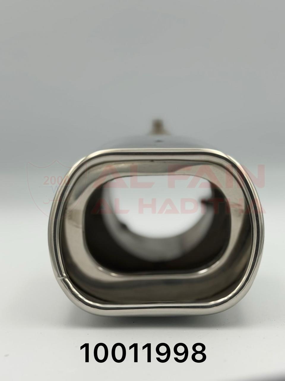 Universal Car Muffler M2303 Silver Single 2.4in Inlet 3.7in Outlet 7.1in Length