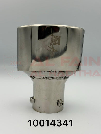 Universal Car Muffler HKS Style Silver Single Outlet M67414