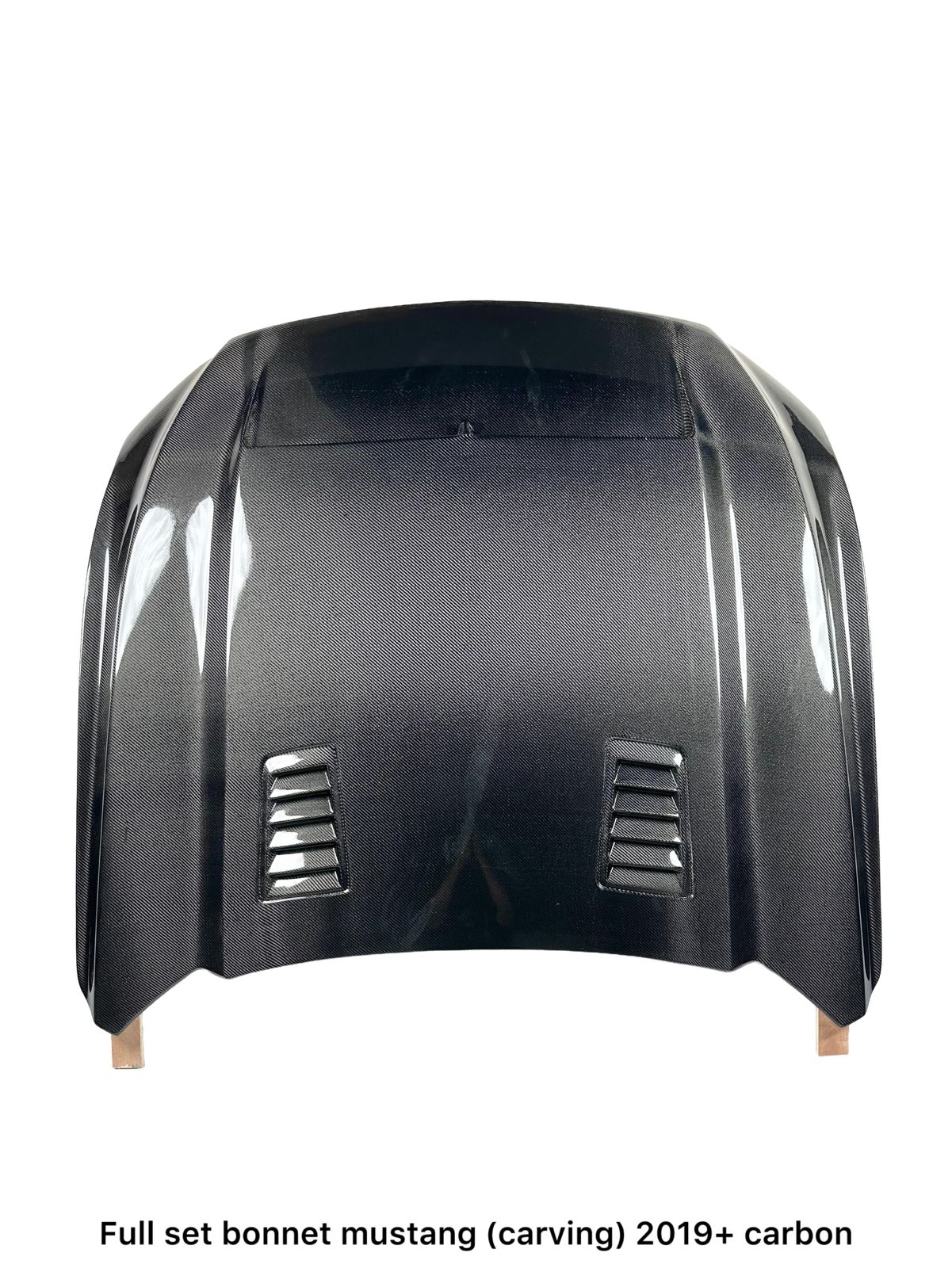 Ford Mustang 2019+ Full Carbon Fiber Carving Bonnet
