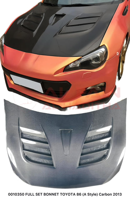 Toyota 86 Bonnet 2013 A Style Carbon Fiber ABS Plastic 0010350